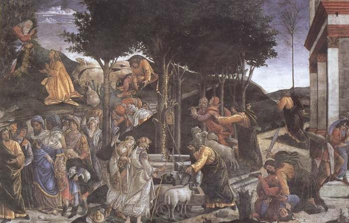 Trials of Moses, Sandro Botticelli